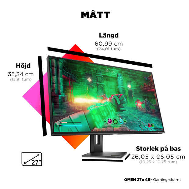 HP OMEN 27u 4K Gaming-skärm