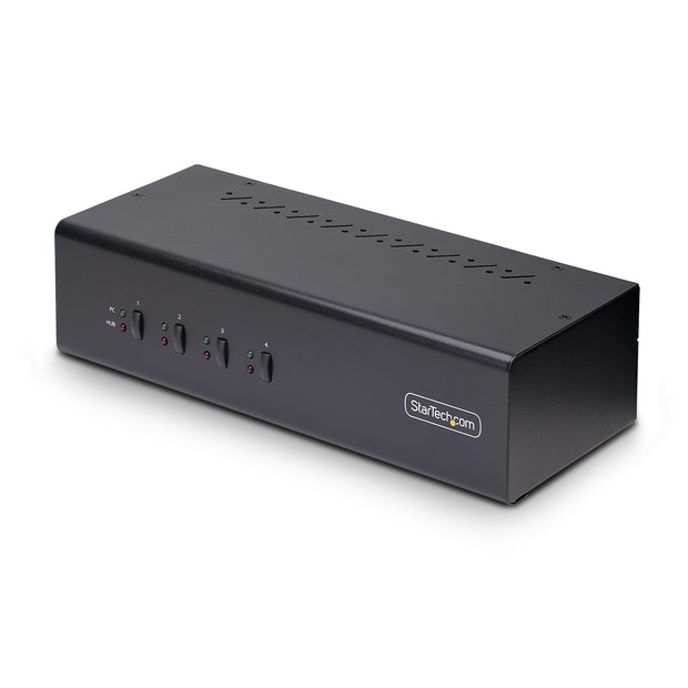 StarTech.com DisplayPort KVM-switch med fyra portar för dubbla bildskärmar