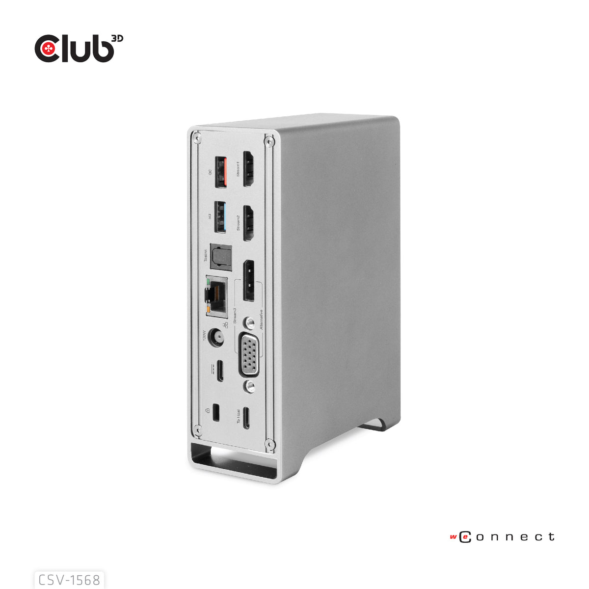 CLUB3D CSV-1568 dockningsstationer för bärbara datorer Dockning USB 3.2 Gen 2 (3.1