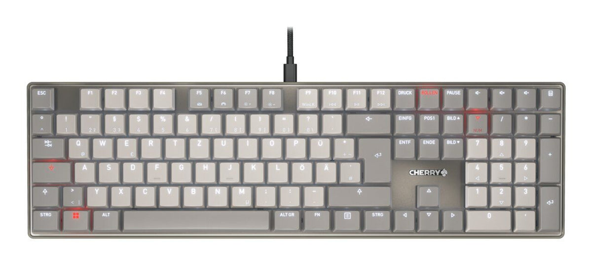 CHERRY KC 500 MX LP tangentbord Hem / Kontor USB QWERTZ tyska Grå