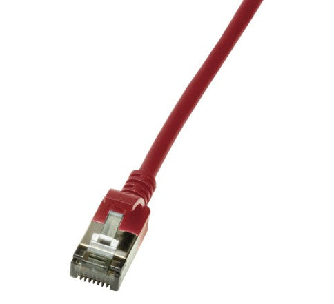 LogiLink Slim U/FTP nätverkskablar Röd 0,3 m Cat6a U/FTP (STP)