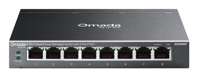 TP-Link Omada ES208GP nätverksswitchar hanterad L2 Gigabit Ethernet (10/100/1000)