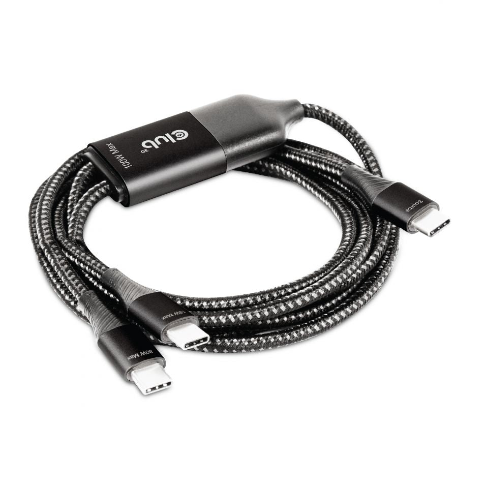 CLUB3D CAC-1527 USB-kablar 1,83 m USB C 2 x USB C 100 W Svart
