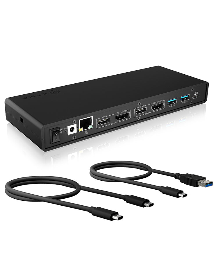 ICY BOX IB-DK2245AC Kabel USB 3.2 Gen 1 (3.1 Gen 1) Type-C Svart