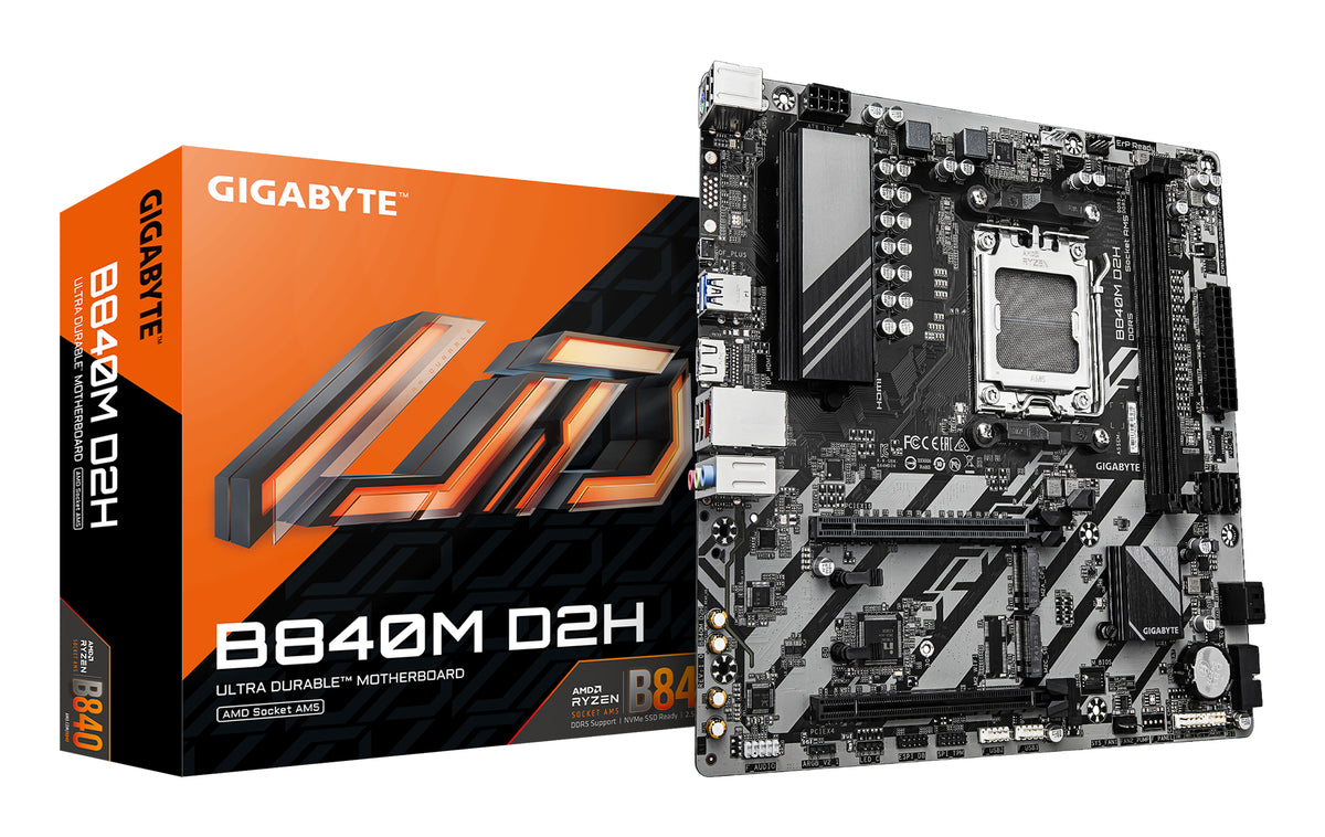 GIGABYTE B840M D2H moderkort AMD B840 AM5-sockel micro ATX
