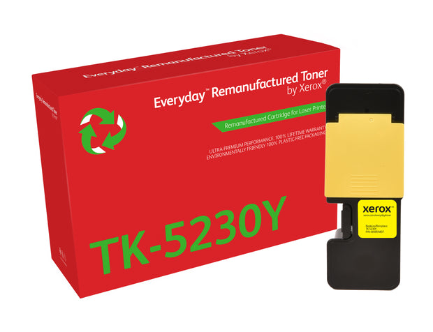 Everyday Gul Remanufactured Toner by Xerox compatible with Kyocera TK-5230Y