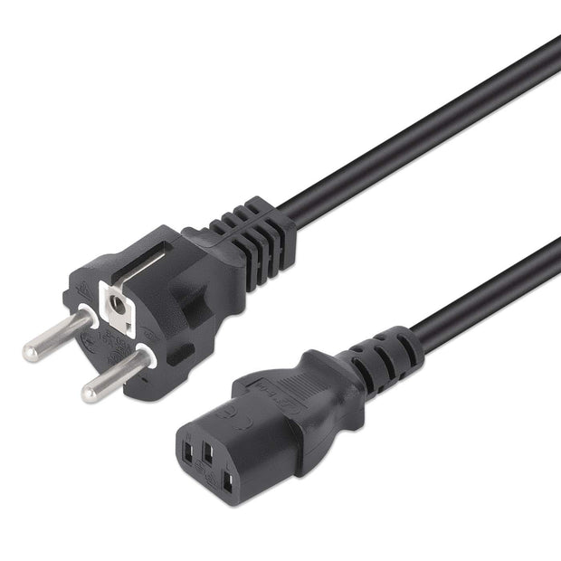 Manhattan 353908 strömkablar Svart 1 m CEE7/7 C13 coupler