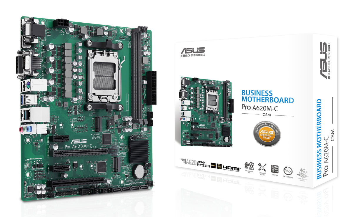 ASUS PRO A620M-C-CSM AMD A620 AM5-sockel micro ATX