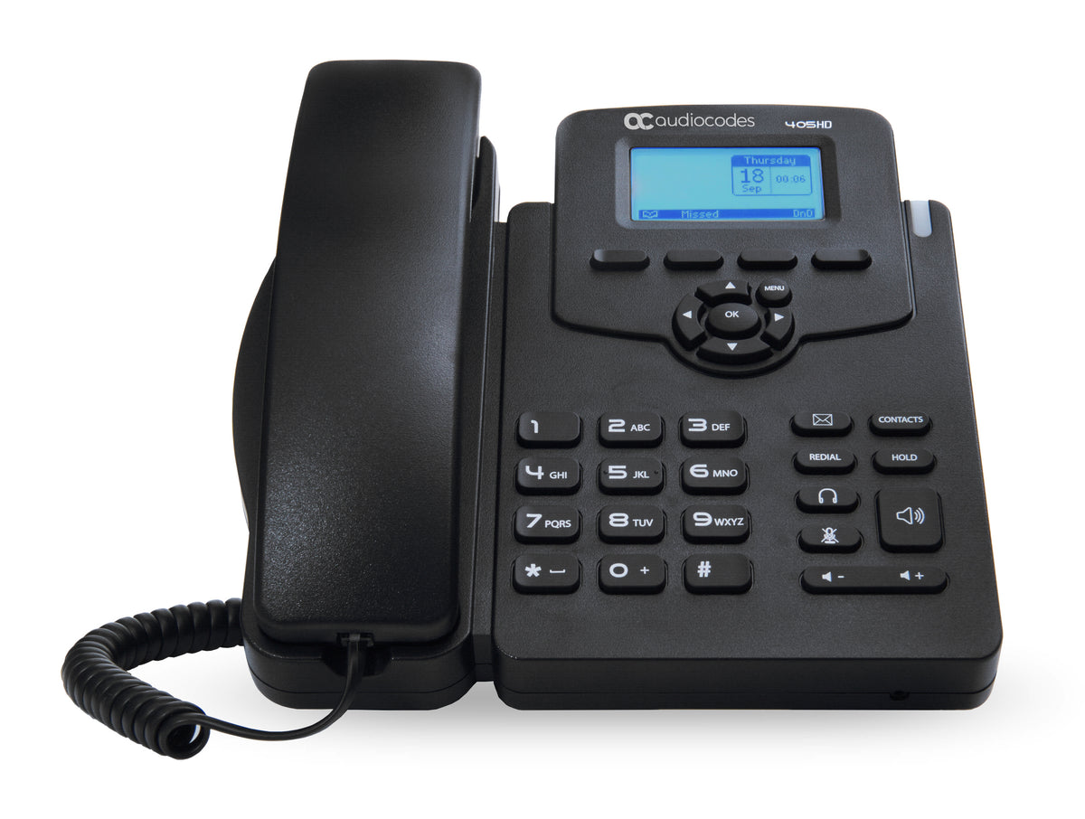 AudioCodes 405HD IP-telefoner Svart 2 linjer LCD