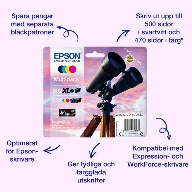 Epson Multipack 4-colours 502 XL Black/Std. CMY