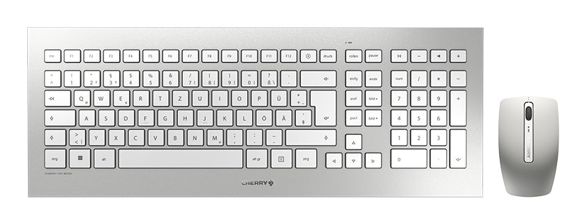 CHERRY DW 8000 tangentbord Mus inkluderad Kontor RF Trådlös QWERTZ tyska Silver