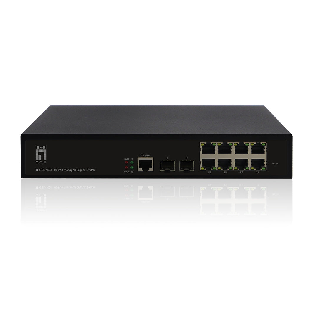 LevelOne GEL-1061 nätverksswitchar hanterad L2 Gigabit Ethernet (10/100/1000) Svart