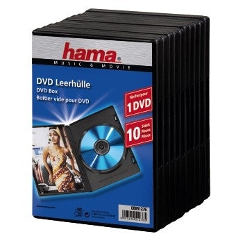 Hama 00051276 fodral till optiska skivor Plastfodral 1 diskar Svart