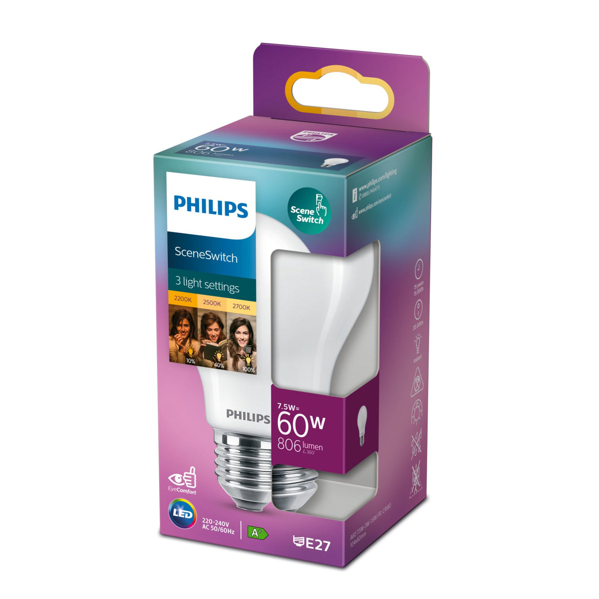 Philips Ljuskälla 60;30;16 W A60 E27