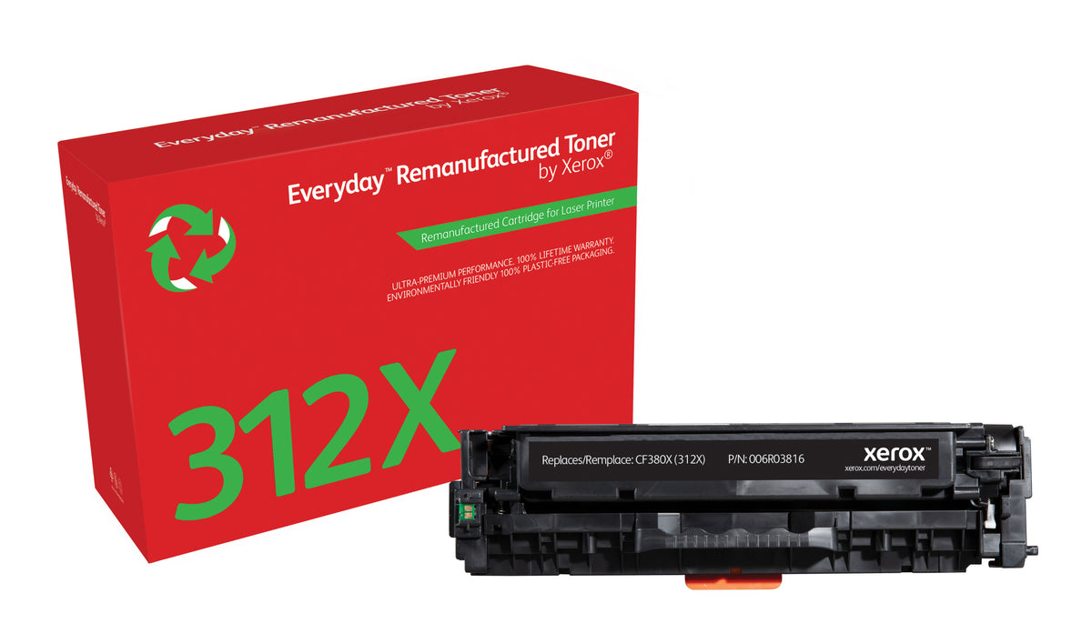 Everyday Svart Remanufactured Toner by Xerox compatible with HP 312X (CF380X)