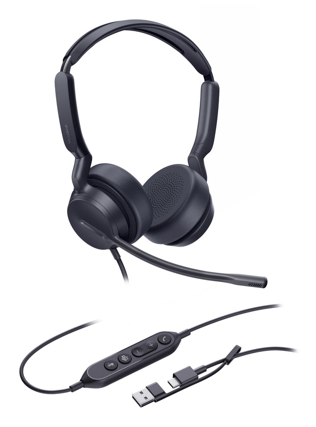 Yealink Dual Teams-headset med USB-C/A-anslutning
