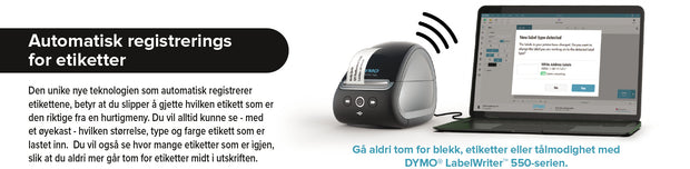 DYMO LabelWriter 550-etikettskrivare med direkt termisk utskrift - direkt termal
