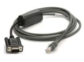 Zebra CBA-R10-S07ZBR seriella kablar Svart 2,13 m DB9 RJ-45