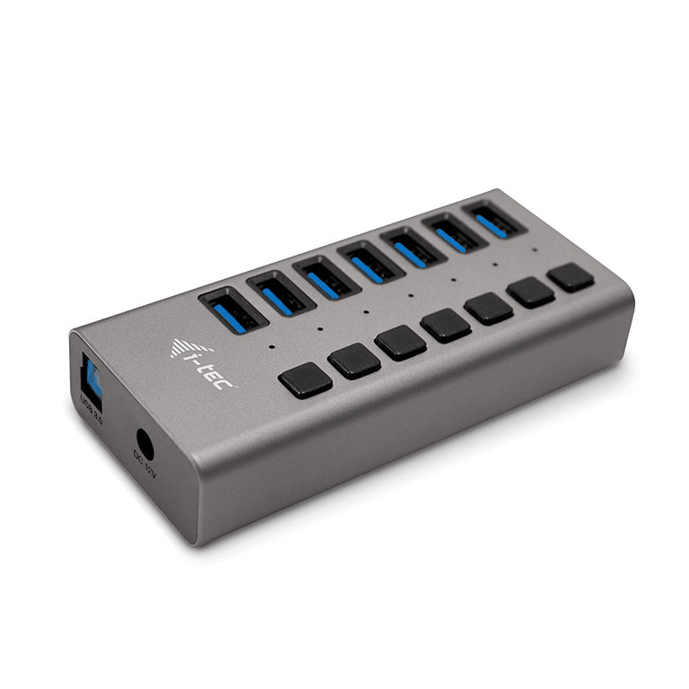 i-tec U3CHARGEHUB7 mobilladdare Universal Grå AC Snabb laddning inomhus
