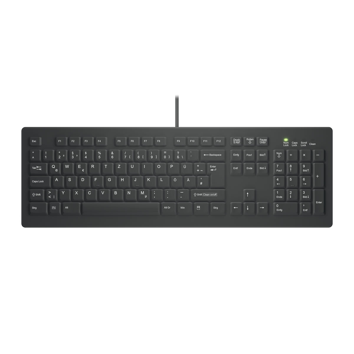 Contour Design Active Key AK-C8100 tangentbord Medical USB QWERTZ tyska Svart