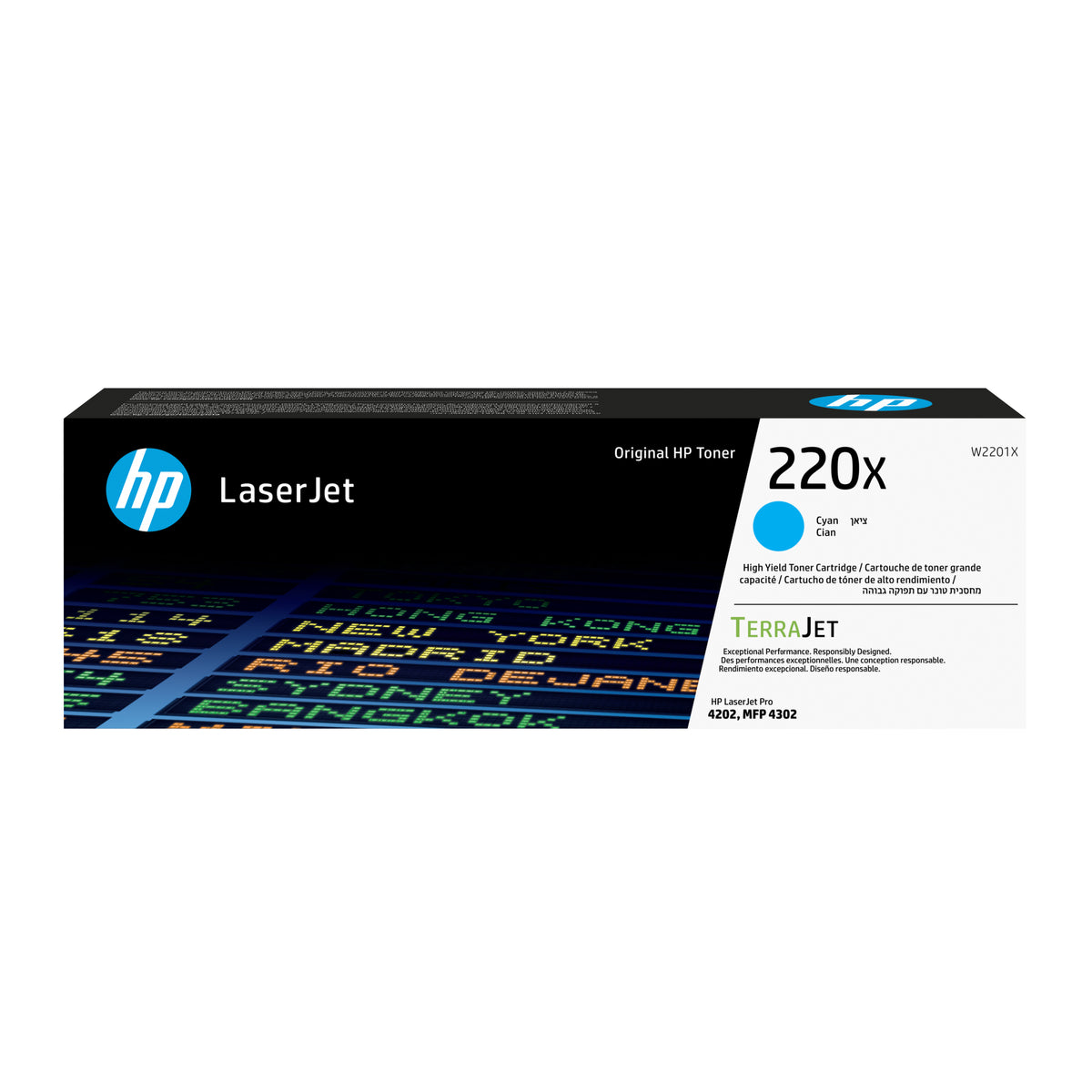 HP 220X cyan LaserJet-originaltonerkassett