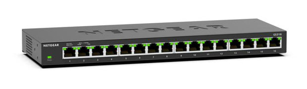 NETGEAR GS316 Ohanterad L2 Gigabit Ethernet (10/100/1000) Svart