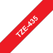 Brother TZE-435 etikett-tejp Vitt på rött