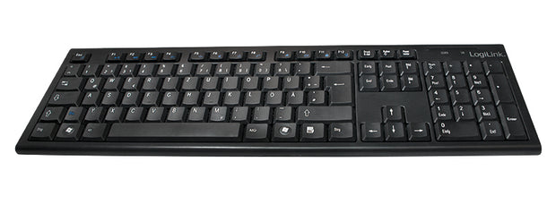 LogiLink ID0104 tangentbord Mus inkluderad Kontor RF Trådlös QWERTZ Svart