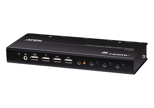 ATEN CS784H KVM-switchar Svart