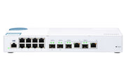 QNAP QSW-M408-2C nätverksswitchar hanterad L2 10G Ethernet (100/1000/10000) Vit