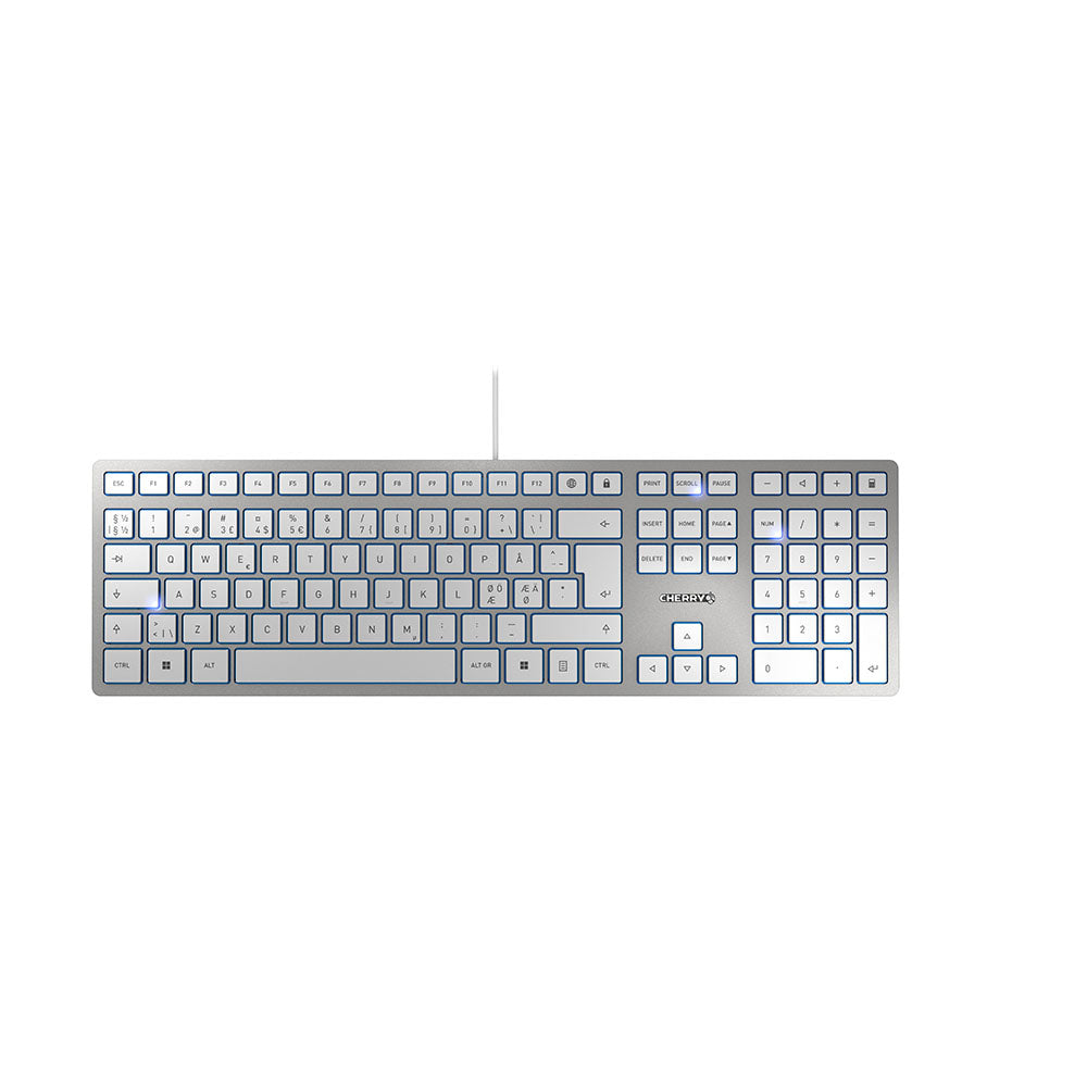 CHERRY KC 6000 SLIM tangentbord Universal USB QWERTY Nordic Silver