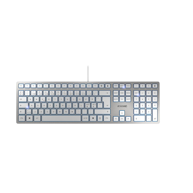 CHERRY KC 6000 SLIM tangentbord Universal USB QWERTY Nordic Silver