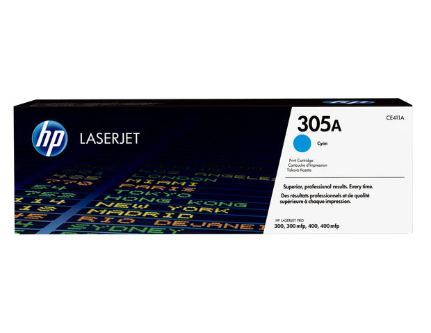HP 305A cyan LaserJet-tonerkassett