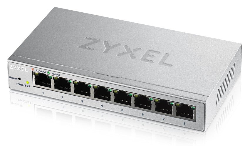 Zyxel GS1200-8 hanterad Gigabit Ethernet (10/100/1000) Silver