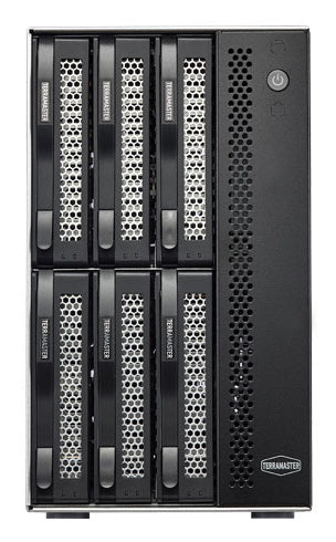 TerraMaster D6-320 hårddiskar Skrivbord Svart