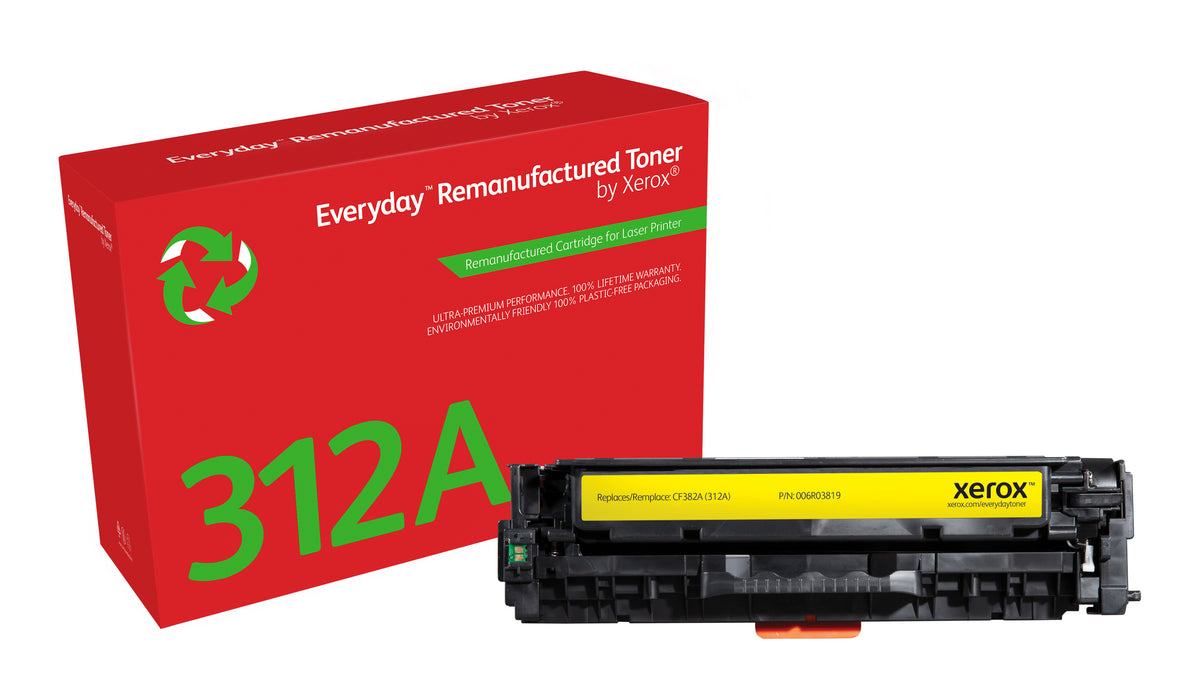 Everyday Gul Remanufactured Toner by Xerox compatible with HP 312A (CF382A)