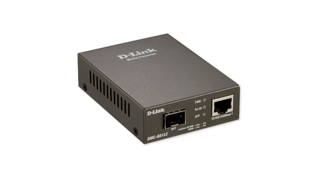 D-Link DMC-G01LC/E mediakonverterare för nätverk 1000 Mbit/s Grå