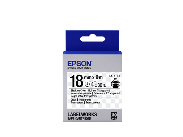 Epson etikettkassett transparent etikettejp