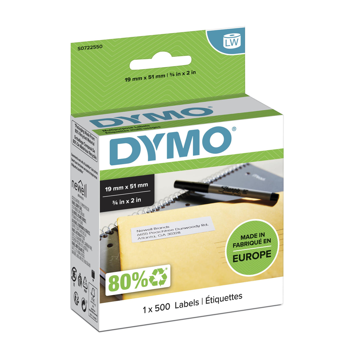 DYMO Små LabelWriter-originaletiketter för flera syften
