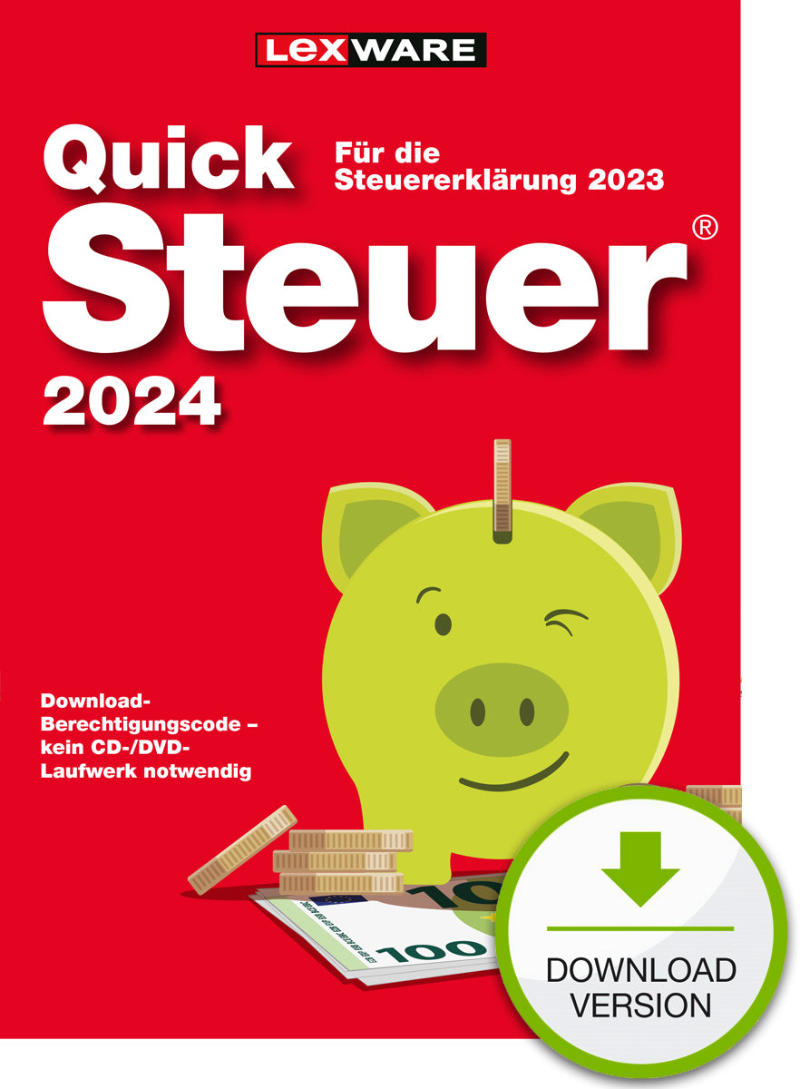 Lexware QuickSteuer 2024 Skattedeklarationer 1 licens/-er 1 År