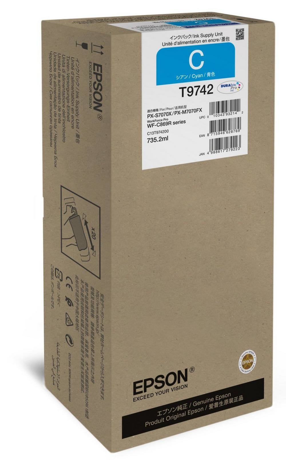 Epson WorkForce Pro WF-C869R Ink Pack XXL Cyan