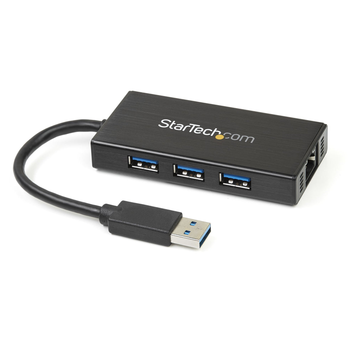 StarTech.com Bärbar USB 3.0-hubb med 3 portar plus Gigabit Ethernet - 1x1G