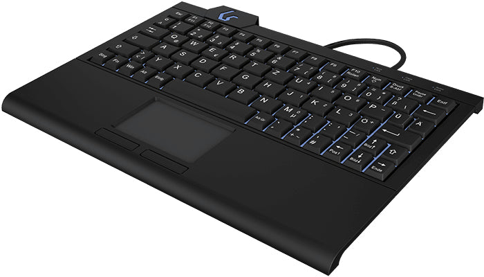 KeySonic KSK-3210ELU (DE) tangentbord Hem USB QWERTZ tyska Svart