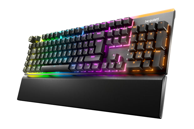 be quiet! Light Mount Silent Linear DE ISO tangentbord Spela USB QWERTZ tyska Svart