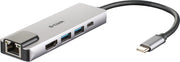 D-Link DUB-M520 dockningsstationer för bärbara datorer Kabel Thunderbolt 3 Aluminium