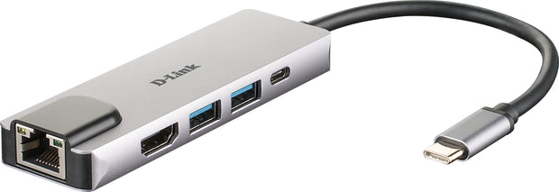 D-Link DUB-M520 dockningsstationer för bärbara datorer Kabel Thunderbolt 3 Aluminium