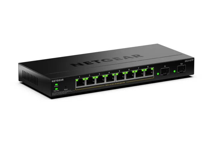 NETGEAR GS310TPv2 hanterad L2/L3 Gigabit Ethernet (10/100/1000) Strömförsörjning via