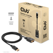 CLUB3D CAC-1012 videokabeladapter 2 m DisplayPort VGA (D-Sub) Svart