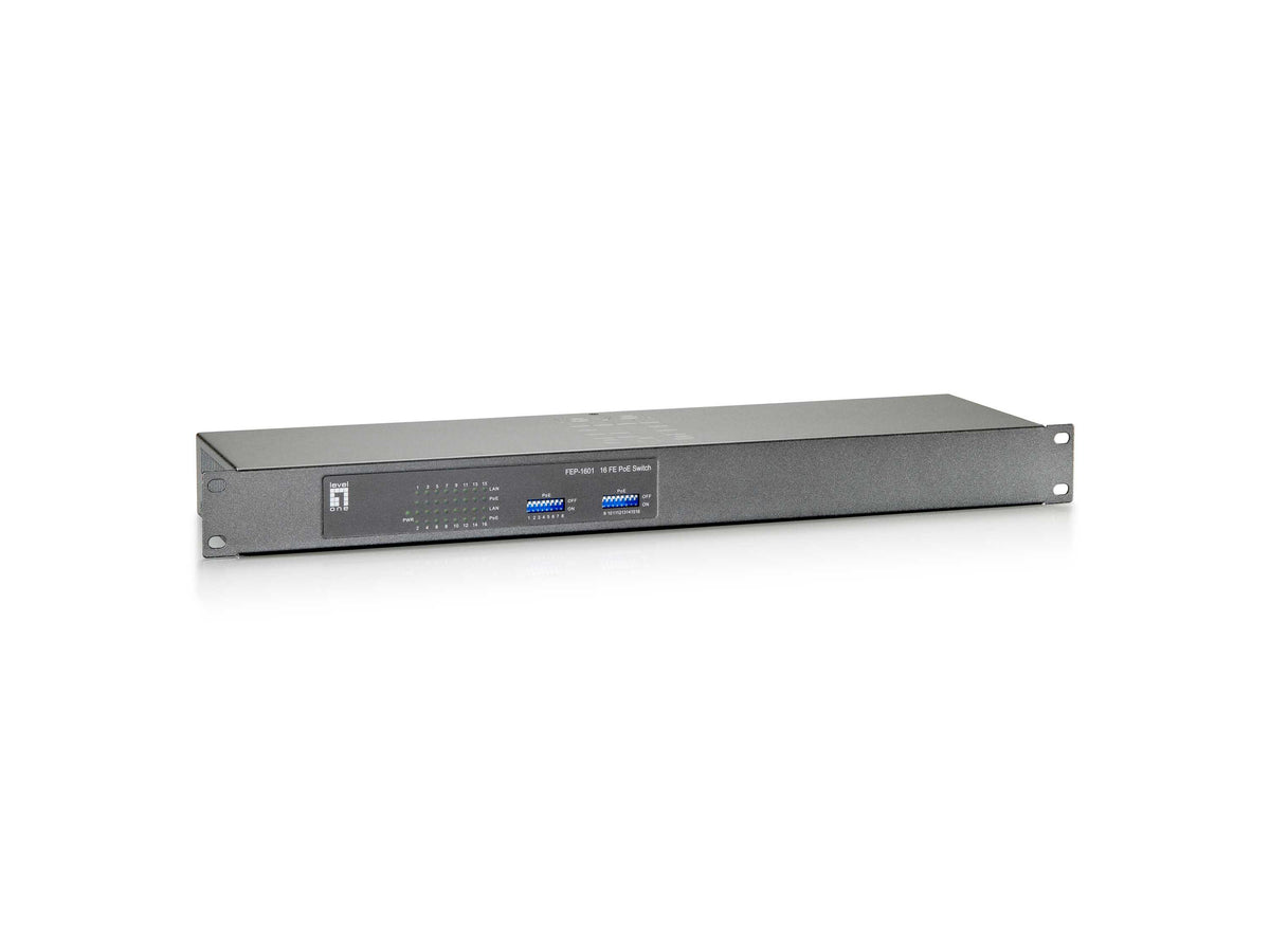 LevelOne FEP-1601W120 nätverksswitchar Fast Ethernet (10/100) Strömförsörjning via