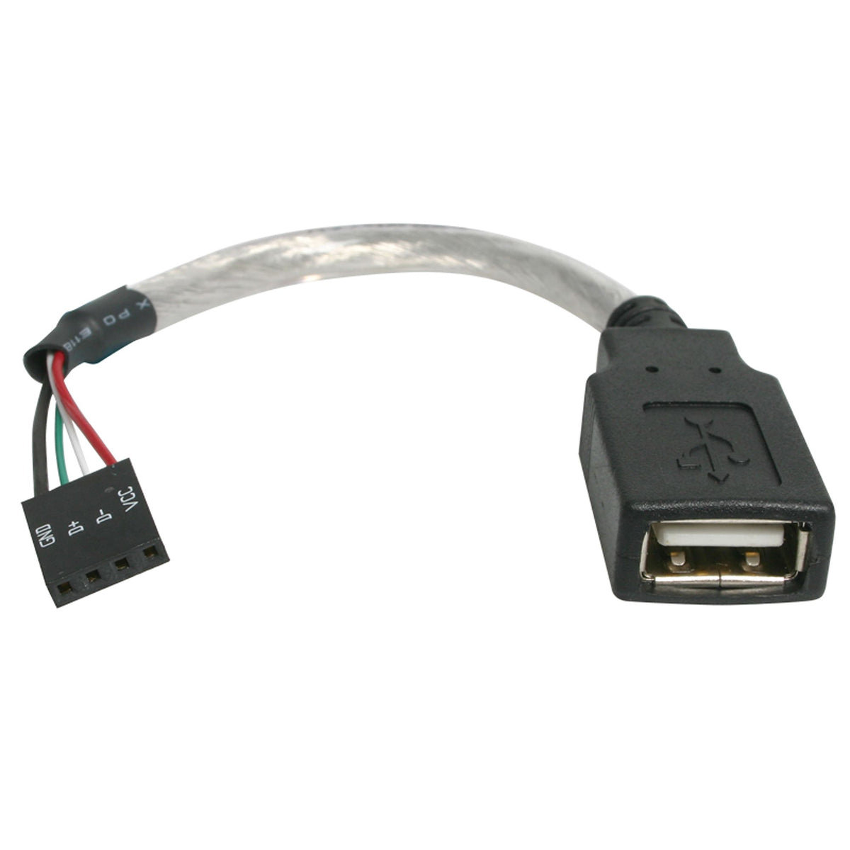 StarTech.com 6in USB 2.0 A to USB 4 Pin to Motherboard Header Adapter F/F